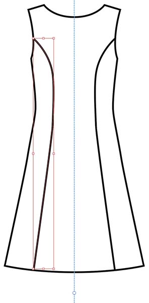 A style line is reflected by using the Mirror repeat feature