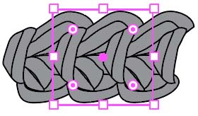 The motif for a 'caterpillar' cord brush