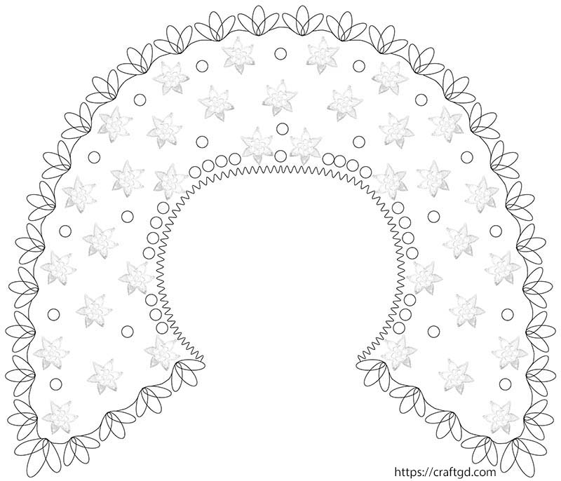The crochet collar diagram