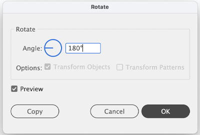 The Rotate dialog box