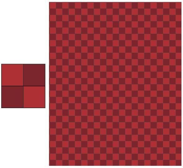 The 1/4-inch check textile pattern