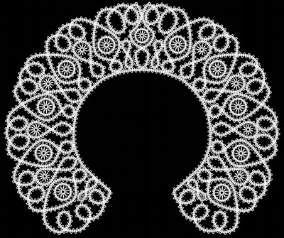 The lace collar in the Bruges technique