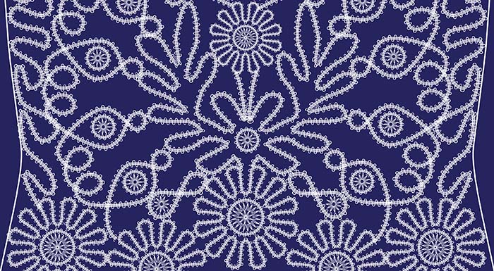 The magnified fragment of the lace design 2