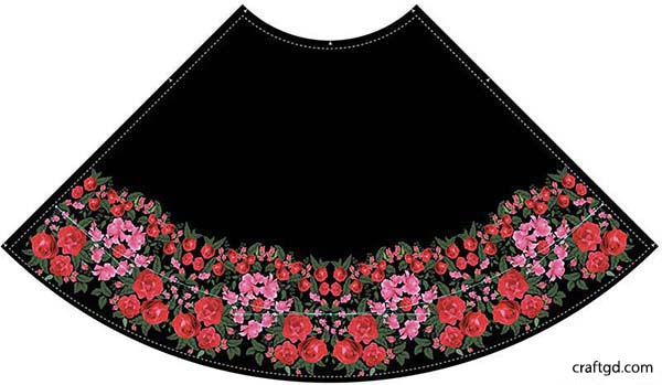 Floral pattern 1 created with Adobe Illustrator Pattern brush