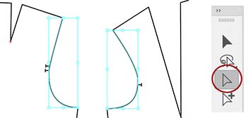 Copying the armhole line